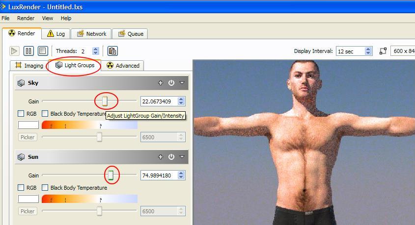 LuxRender Light Settings